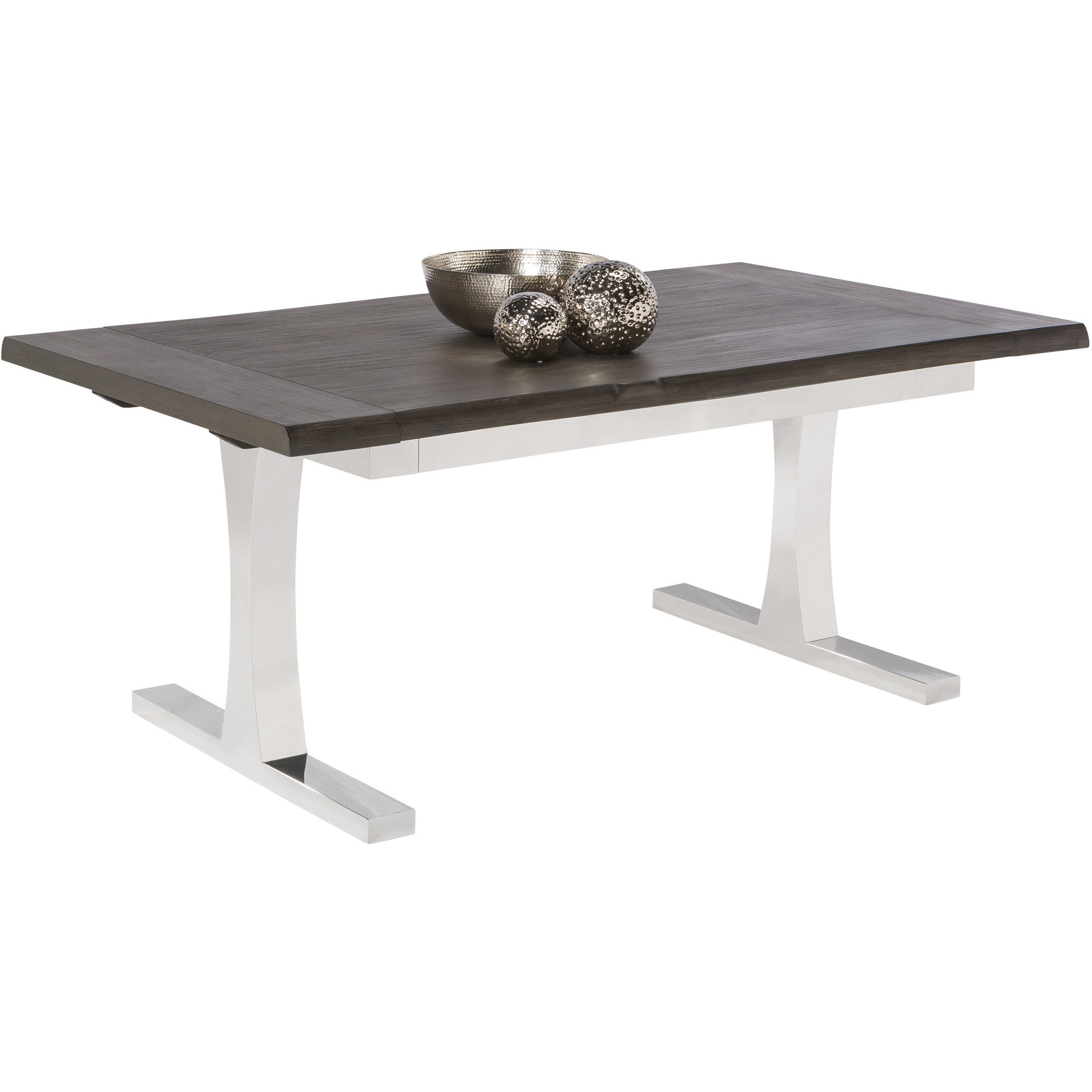 Marquez 71 X 42 inch Gotham Grey / Polished Extension Dining Table